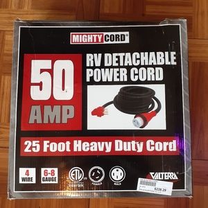 Mightycord rv detachable power cord 50 amps 25 ft